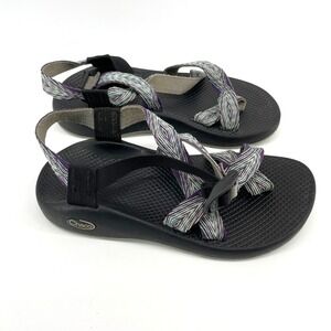 Chaco Womens W8 Sandals Purple‎ Green Tan Straps Slip On Vibram Soles